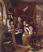 Jan Steen The During Lesson painting